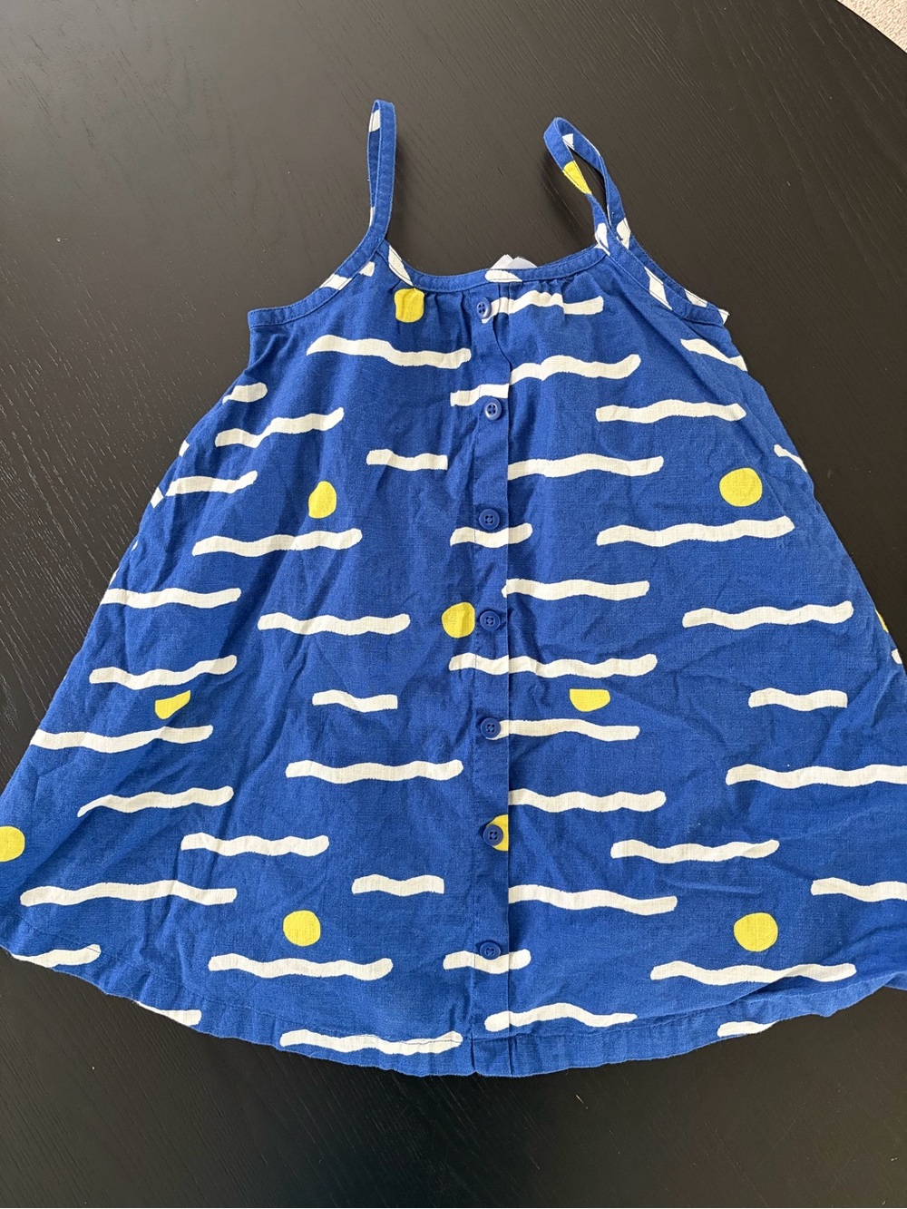 Hannah Andersson Sleeveless Tank Button-Front Sundress - 4T